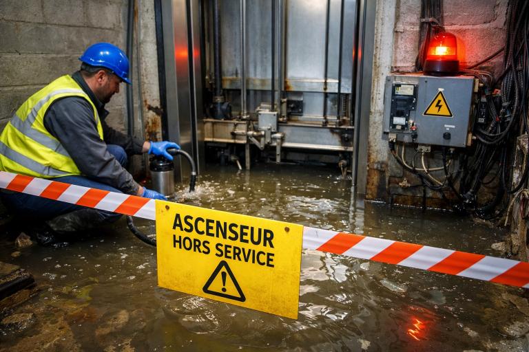 Ascenseur bloqué après une inondation : les bons réflexes pour les copropriétés à Strasbourg, Schiltigheim et en Alsace